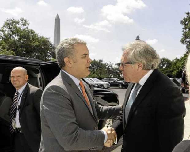 Iván Duque se reunió con Luis Almagro, secretario general de la OEA. 