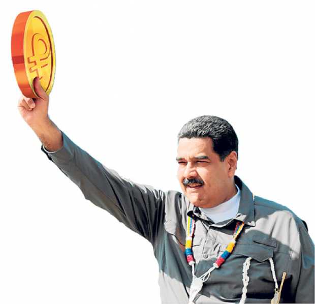 Nicolás Maduro ve como Estados Unidos bloquea su criptomoneda. 