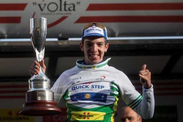 El ciclista colombiano del Quick-Step Floors Álvaro Hodeg