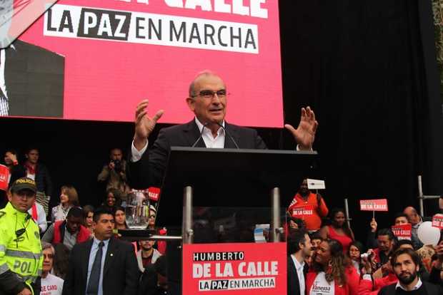 Humberto de la Calle insiste que se mantiene fijo en la primera vuelta presidencial 