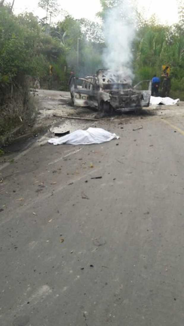 Dos policías muertos tras ataque en Caldono, Cauca Dos policías muertos tras ataque en Caldono, Cauca
