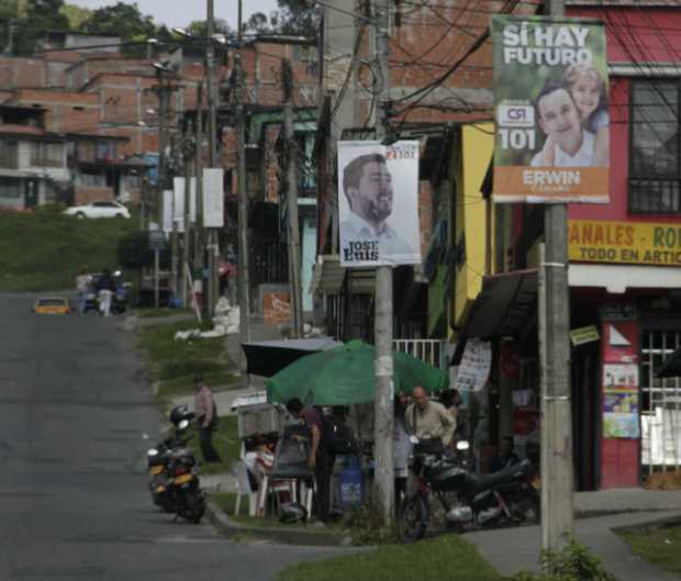 Partidos políticos en Manizales y Villamaría, caraduras con los pendones