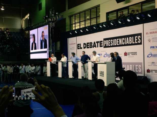 Los candidatos: Humberto de la Calle, Gustavo Petro, Sergio Fajardo, Germán Vargas e Iván Duque.