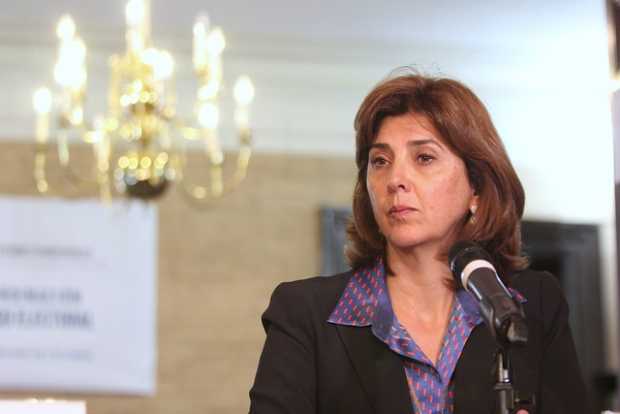 Ministra de Relaciones Exteriores, Maria Angela Holguin. 