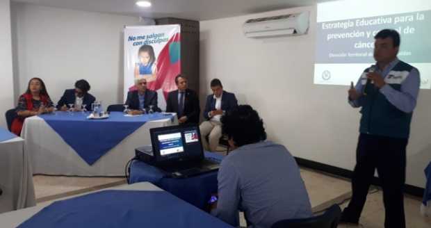 Gerson Bermont Galavis, director Territorial de Salud de Caldas, intervino en la apertura del evento.