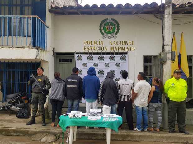 Los capturados en ese operativo.