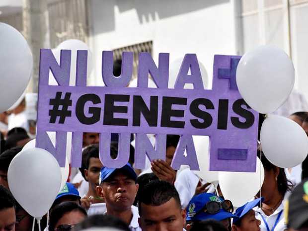 En Fundación, Magdalena, se cumplió este viernes el sepelio de la niña Génesis Rúa, al cual asistió la vicepresidente, Marta Luc