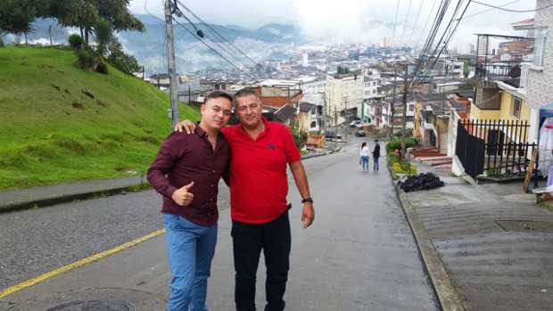Foto | LA PATRIA Cristian Camilo se reencontró con su padre, Héctor Mario.
