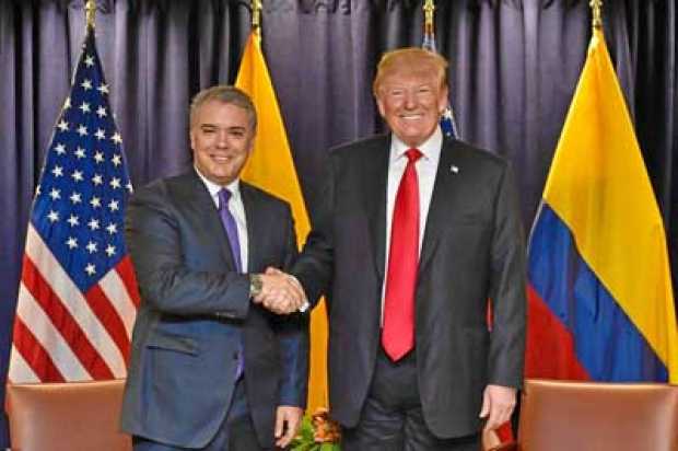 Iván Duque, presidente de Colombia, tuvo su primera reunión con su homólogo de EE.UU., Donald Trump.