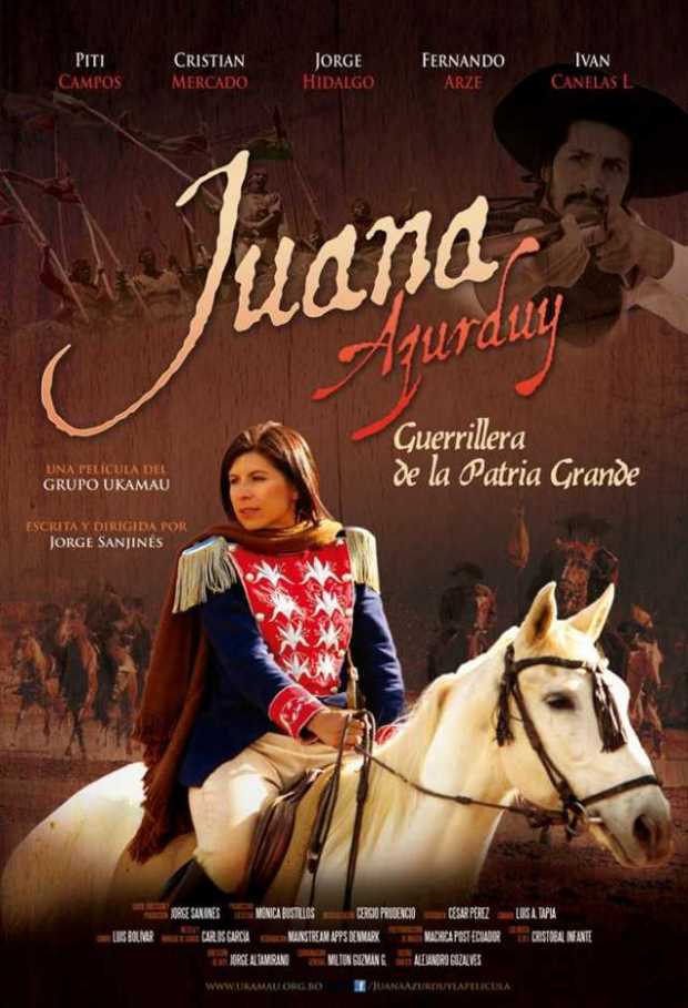 Afiche de la película Juana Azurduy.