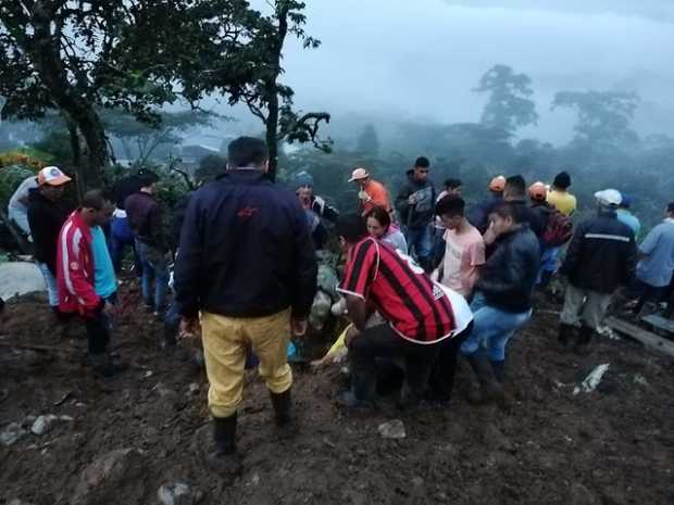 14 muertos por deslizamiento en el Cauca 