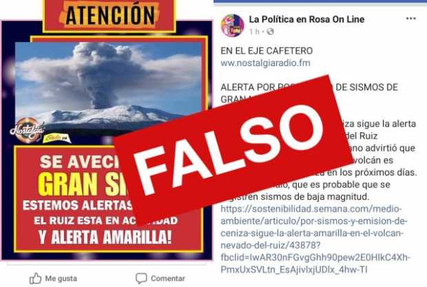 Información falsa