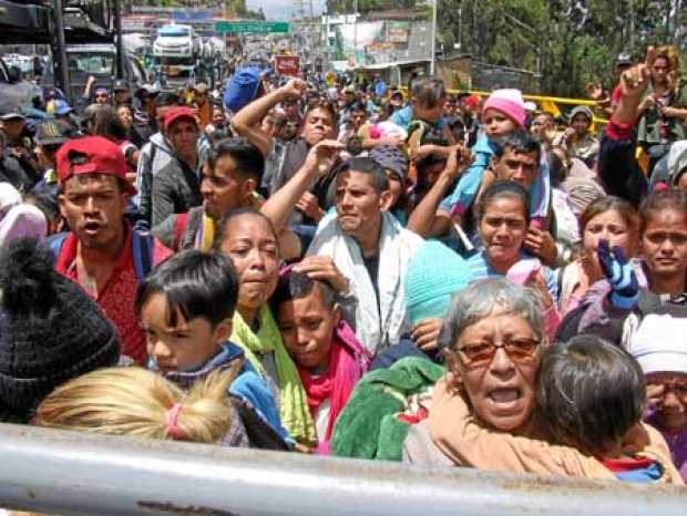 La desesperación y frustración de los venezolanos en el Puente Internacional Rumichaca, en Ipiales (Nariño). 