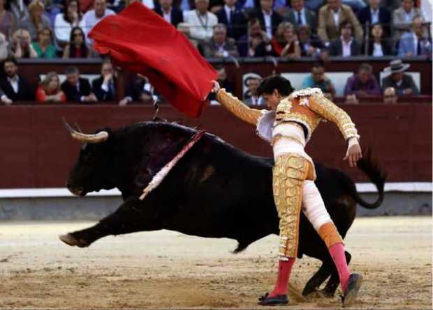 Andrés Roca Rey, en su corrida del 22 de mayo en Las Ventas de Madrid (España). 