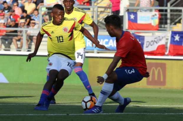 Yeison Tolosa (10), carta en el ataque de la Selección Colombia en el Sudamericano Sub-20. El equipo debuta hoy en el hexagonal 