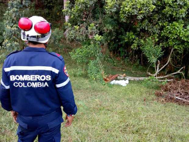En este sitio quedó el cuerpo del campesino.