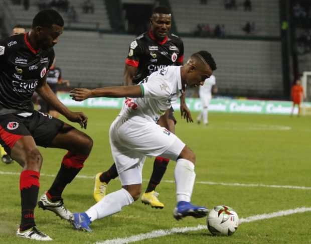 Juan José Salcedo, delantero cartagenero que se ganó la titular en el Once Caldas para enfrentar a Alianza Petrolera.