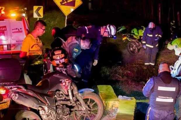 Un motociclista muerto y otro herido en la salida de Chinchiná