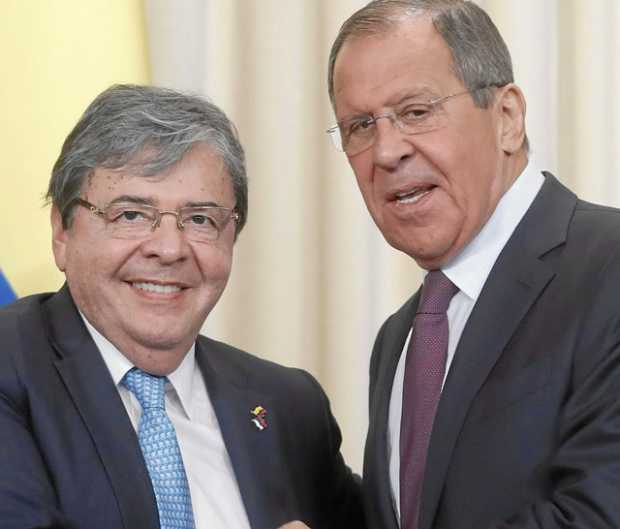 Foto | EFE | LA PATRIA Serguéi Lavrov, que aceptó la invitación de Carlos Holmes Trujillo de visitar Colombia en un futuro, dest