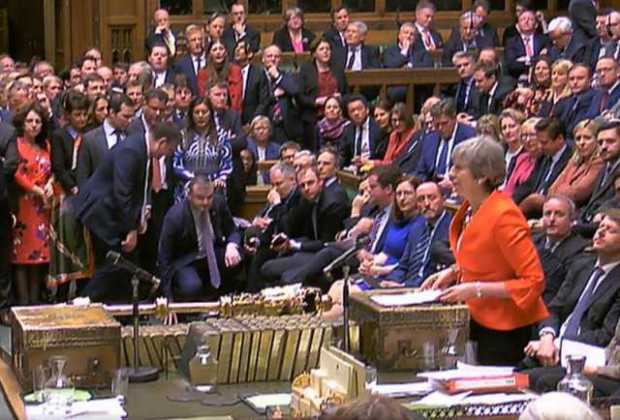 Theresa May ante la Cámara de los Comunes. 