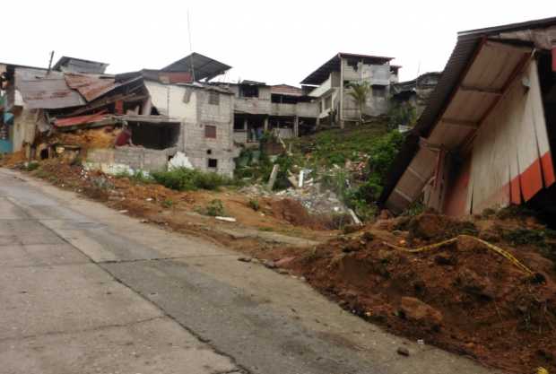 El barrio Los Andes, de Marquetalia, sufrió en octubre del 2018 con un deslizamiento de tierra que sepultó a 12 personas.