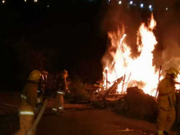 Anoche se incendió vivienda en el barrio Galán