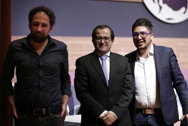 Jonathan Bock, Fernando-Alonso Ramírez y Pedro Vaca, miembros de la Fundación para la Libertad de Prensa. 