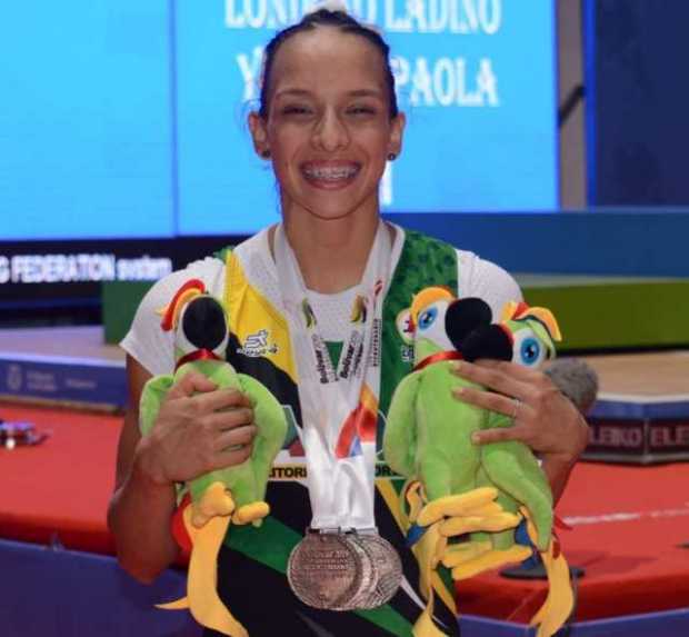 Jessica Paola Londoño logra tres bronces para Caldas en pesas de los Juegos Nacionales 