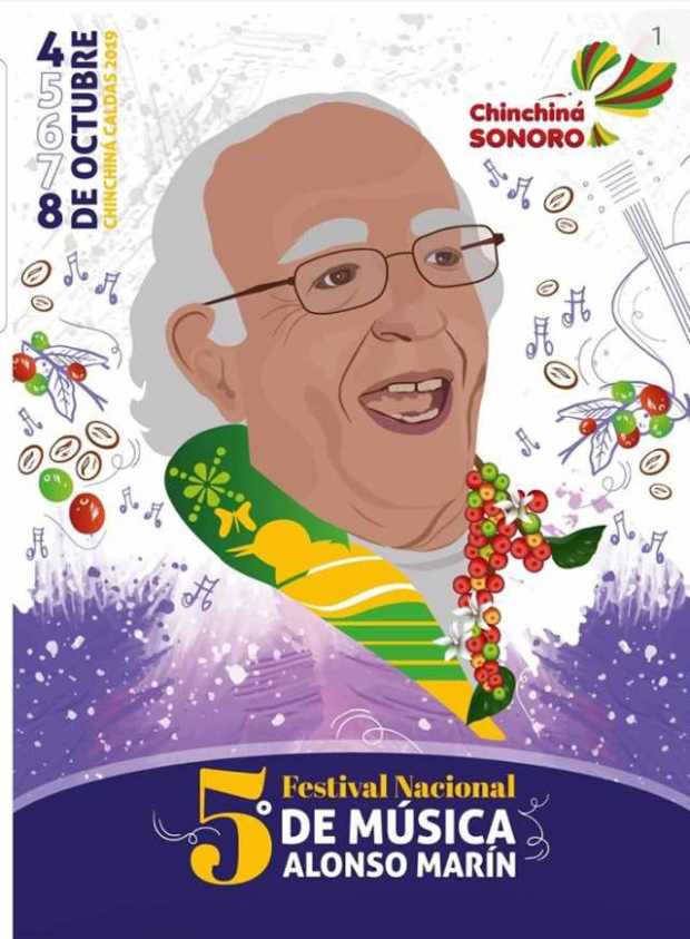 Este es el afiche del Quinto Festival Alonso Marín.