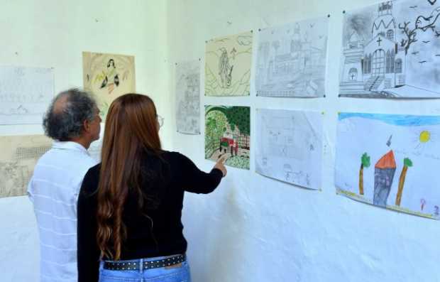 En Salamina realizan el Primer concurso de arte escolar. La exposición en la Casa de la Cultura estará abierta todo octubre.