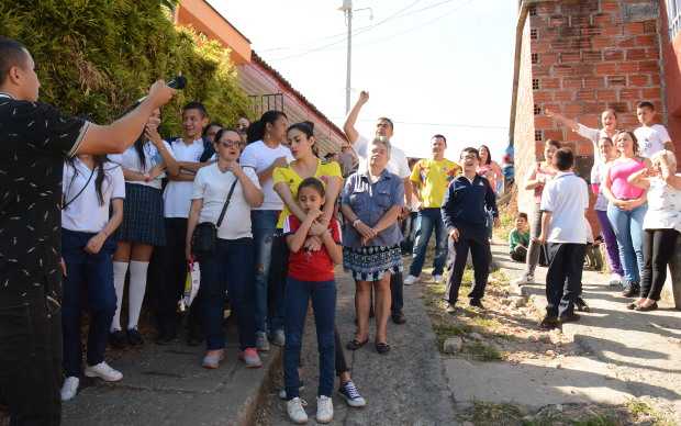 Protesta en la escuela de La Aurora