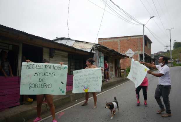 En Chinchiná protestan por falta de alimentos En Chinchiná protestan por falta de alimentos
