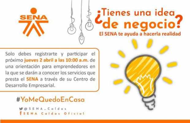 SENA Caldas convoca a empresarios y emprendedores a charla virtual SENA Caldas convoca a empresarios y emprendedores a charla virtual