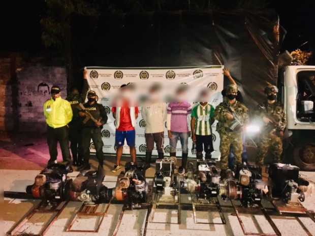 Cuatro detenidos por minería ilegal en La Dorada