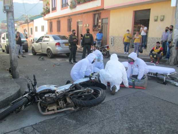 Motociclista resultó herido en accidente de tránsito en Riosucio
