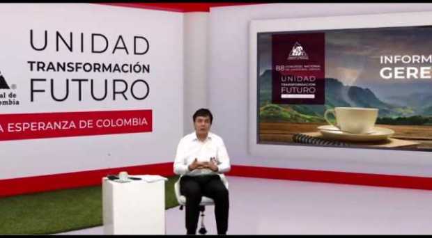 El gerente de la Federación de Cafeteros, Roberto Vélez