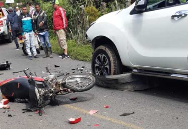 Accidentes en motos cobraron dos vidas en vías de Caldas
