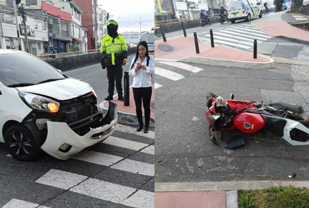Un lesionados en choque por la Av. Santander