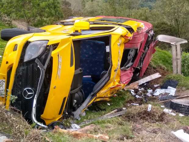 El carro accidentado.