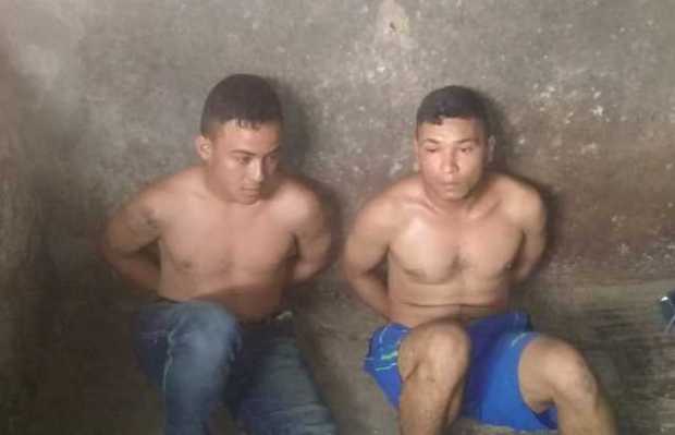 Momento de la captura de los hombres. 