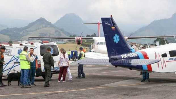 En el aeropuerto La Nubia reciben traslado de paciente de Cúcuta