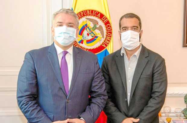 El mandatario, Iván Duque, se reunió con el nuevo presidente del Congreso, el senador Arturo Char, del Partido Cambio Radical, p