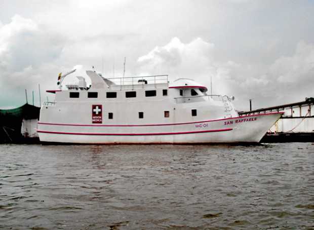 La embarcación realiza brigadas de salud en el Pacífico colombiano.