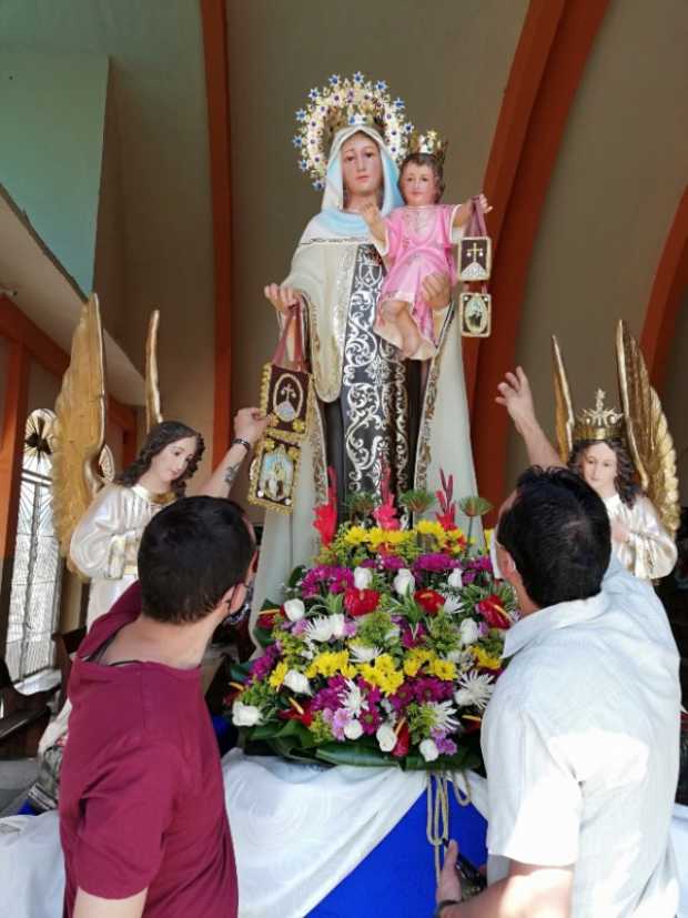 La imagen original de la Virgen estará expuesta hoy todo el día a la entrada del Santuario del Carmen para la veneración de los 