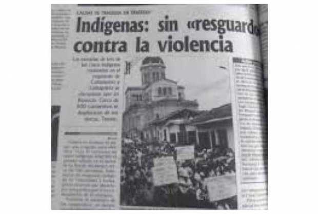 Emberas Chamí de Riosucio reportarán 13 masacres