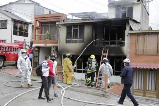 Una explosión y luego todo ardió en una vivienda del barrio La Enea (Manizales)