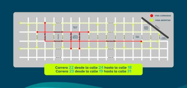 Desde hoy hay cierre viales en el centro de Manizales