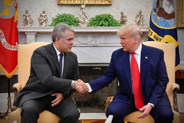 Iván Duque y Donald Trump. 