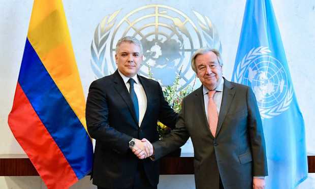 Duque aseguró que no rechaza la presencia de la ONU en Colombia 