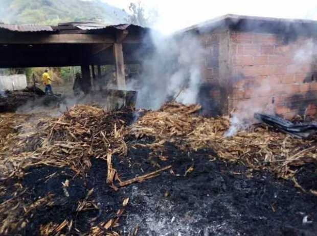 Tres trapiches comunitarios afectados por incendio en Portachuelo (Riosucio)